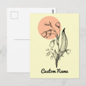 Lelie van het dal Mei geboortemaand bloem minimaal Briefkaart (Voorkant / Achterkant)