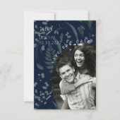 Lelie van het dal met varens || Donkerblauw (Voorkant)