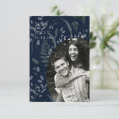 Lelie van het dal met varens || Donkerblauw (Staand voorkant)