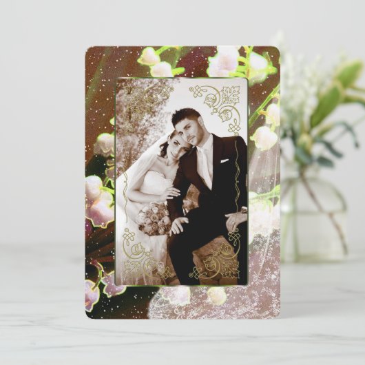 Lelie van het Dal ~ Trouw Uitnodigingen Collectie (Staand voorkant)