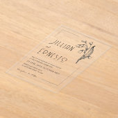 Lelie van het dal || Uitneembaar frame op maat zon Acryl Uitnodigingen (Laagn)