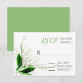 lelie van het dal Wedding RSVP Kaartje (Voorkant / Achterkant)