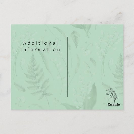 Lelie van het dal || Zachte groene foto save the d Briefkaart (Achterkant)