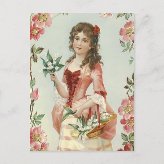 Lelie van het Meisje Vally Briefkaart (Voorkant)