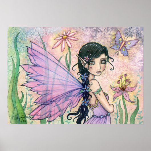 Lelie van Liefdesfee Posterprint Poster (Voorkant)