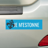 Lelie van Québec ik verbaas me -UW TEKST Bumpersticker (Op auto)