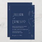 Lelie van Vallei | Deep Blue Solid met vervaagde r Kaart (Voorkant / Achterkant)