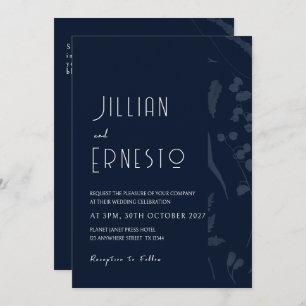 Lelie van Vallei   Donkerblauwe vaste stof met ver Kaart