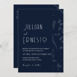 Lelie van Vallei | Donkerste blauwe effen vervaagd Kaart