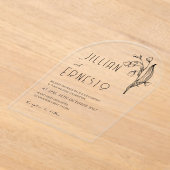 Lelie van Vallei | Geen kleur verwijderbaar Illus Acryl Uitnodigingen (Laagn)