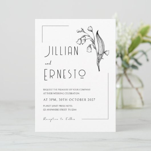 Lelie van Vallei | Geen kleur verwijderbaar Lijst  Kaart (Staand voorkant)