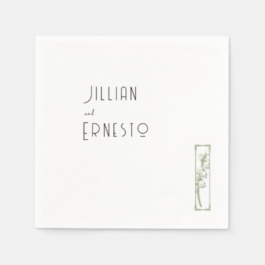 Lelie van Vallei | Kleurillustratie v1 Aangepast Servet (Voorkant)