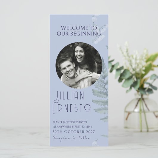 Lelie van Vallei | Lichtblauw met fotoprogramma (Staand voorkant)