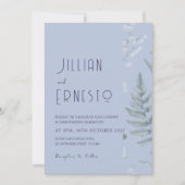 Lelie van Vallei | Lichtblauwe vaste stof met verv Kaart (Voorkant)