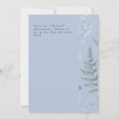 Lelie van Vallei | Lichtblauwe vaste stof met verv Kaart (Achterkant)