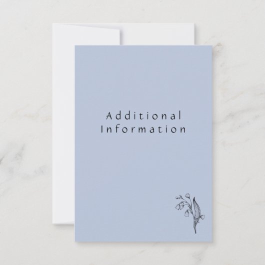 Lelie van Vallei | Periwinkle Blue - Sla de datum  (Achterkant)