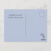 Lelie van Vallei | Periwinkle Blue - Sla de datum Briefkaart (Achterkant)