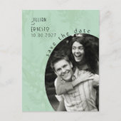 Lelie van Vallei | Sage Green Sla de datum op Briefkaart (Voorkant)