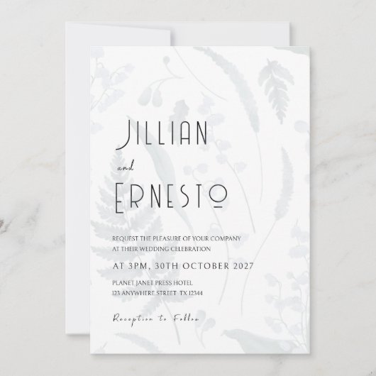 Lelie van Vallei | Schaduw Botanische voor- en ach Kaart (Voorkant)