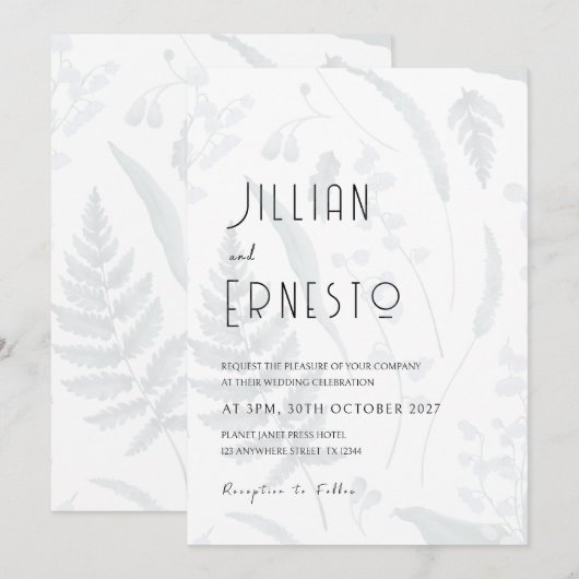 Lelie van Vallei | Schaduw Botanische voor- en ach Kaart (Voorkant / Achterkant)