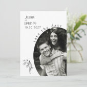 Lelie van Vallei | Wit Bewaar de datum Kaart (Staand voorkant)