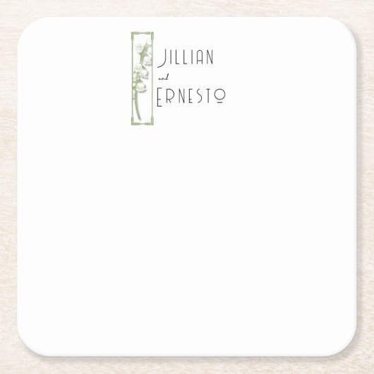 Lelie van Vallei | wit douane Kartonnen Onderzetters (Voorkant)