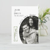 Lelie van Vallei | Wit Save the Date v2 Kaart (Staand voorkant)