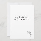 Lelie van Vallei | Wit Save the Date v2 Kaart (Achterkant)