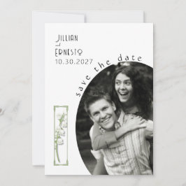 Lelie van Vallei | Wit Save the Date v2 Kaart