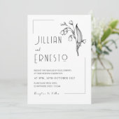 Lelie van Vallei | Witte voor- en achterkant Kaart (Staand voorkant)