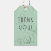 Lelie van Vallei | Zacht Groen Dank U met graphics Cadeaulabel (Voorkant)