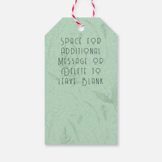 Lelie van Vallei | Zacht Groen Dank U met graphics Cadeaulabel (Achterkant)