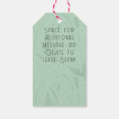 Lelie van Vallei | Zacht Groen Dank U met graphics Cadeaulabel (Achterkant)