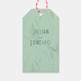 Lelie van Vallei | Zacht Groen Groot Centrum Naam Cadeaulabel