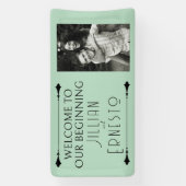 Lelie van Vallei | Zacht groen met foto Spandoek (Verticaal)