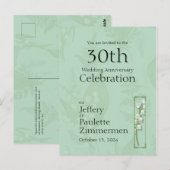 Lelie van Valley met varens || Saliegroen op maat  Briefkaart (Voorkant / Achterkant)