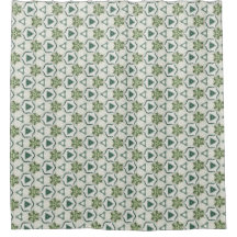 Lelie wit & groen geometrisch patterend