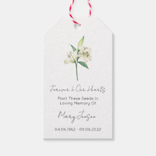 Lelie Zaadpakket Rouw Cadeautags Cadeaulabel