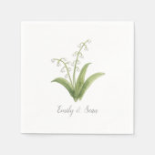 Leliebloem Custom Trouw Monogram  Servet (Voorkant)