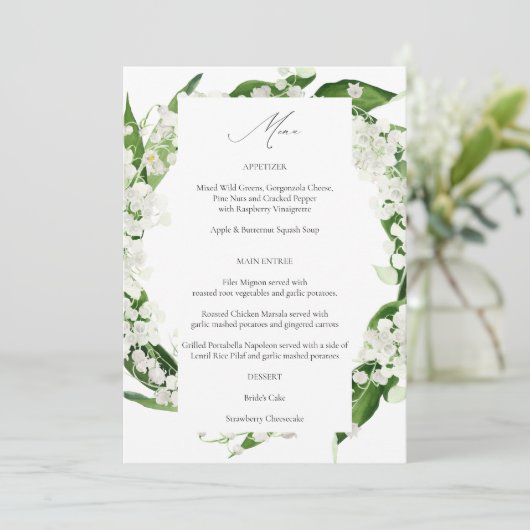 Leliemenukaart Kaart (Staand voorkant)