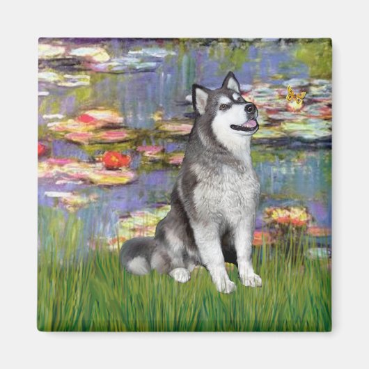 Lelies 2 - Alaskan Malamute Magneet (Voorkant)