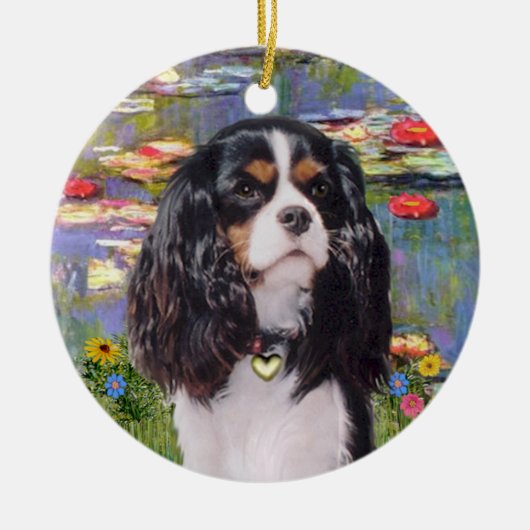 Lelies 2 - Cavalier (driekleurig) Keramisch Ornament (Voorkant)