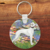 Lelies 2 - Witte Whippet (11b) Sleutelhanger (Voorkant)