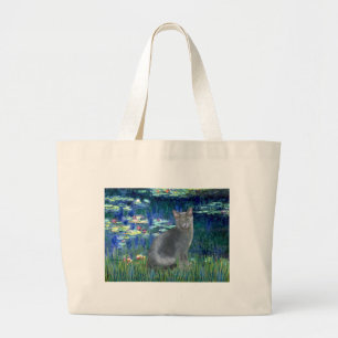 Lelies 5 - Russische Blauwe Kat 2 Grote Tote Bag