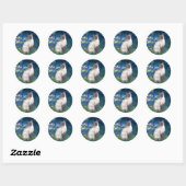 Lelies 5 - Siamese Blauwpuntkat Ronde Sticker (Vel)