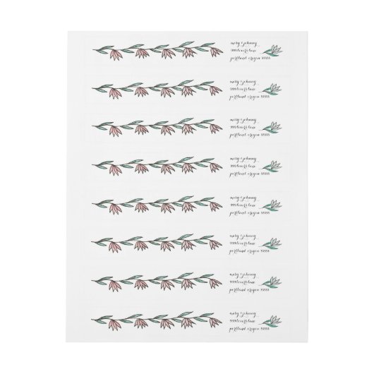  lelies Adresetiketten Adreslabel Wikkel (Vel)