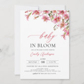 Lelies Baby in Bloom Floral Girl's Baby shower Kaart (Voorkant)