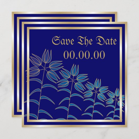 lelies Bewaar de datumaankondigingen Save The Date (Voorkant / Achterkant)