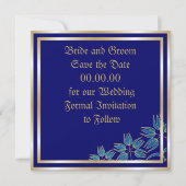  lelies Bewaar de datumaankondigingen Save The Date (Achterkant)