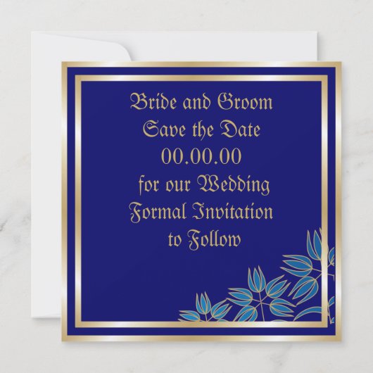 lelies Bewaar de datumaankondigingen Save The Date (Achterkant)